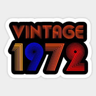 Vintage 1972 Birth Year Sticker